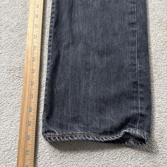 Levis 501 Jeans Men Fits 34x30 Black Button Fly Straight Leg Red Tab Denim Pants - Picture 4 of 10